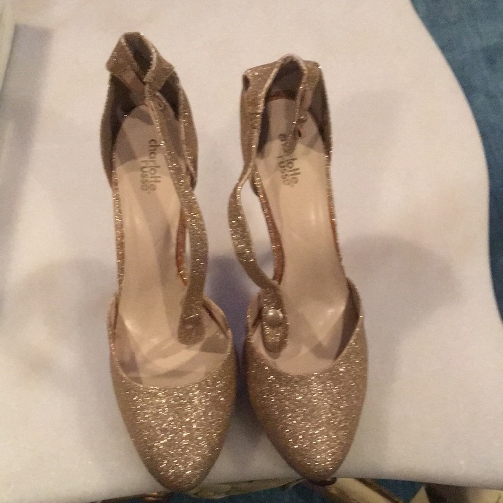 Gold Glittery Heels